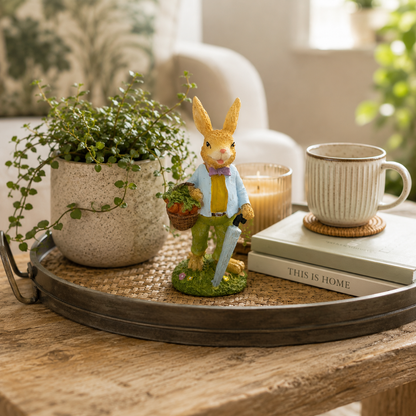 Garden Bunny with Basket & Umbrella