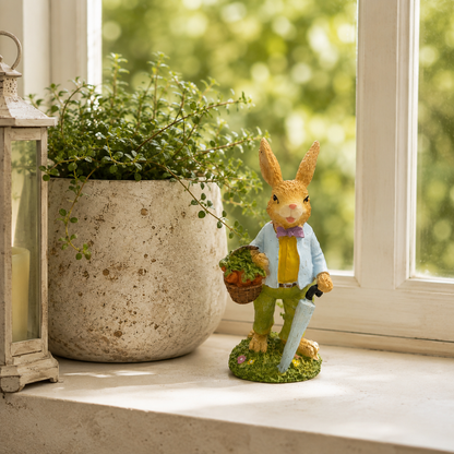 Garden Bunny with Basket & Umbrella