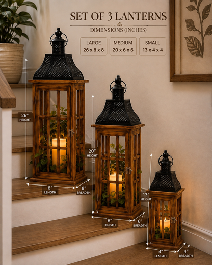 The Heritage Lanterns — Set of 3 ⭐