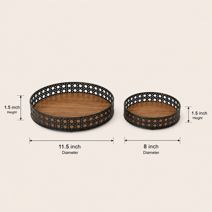 Arden Decorative Round Tray Set