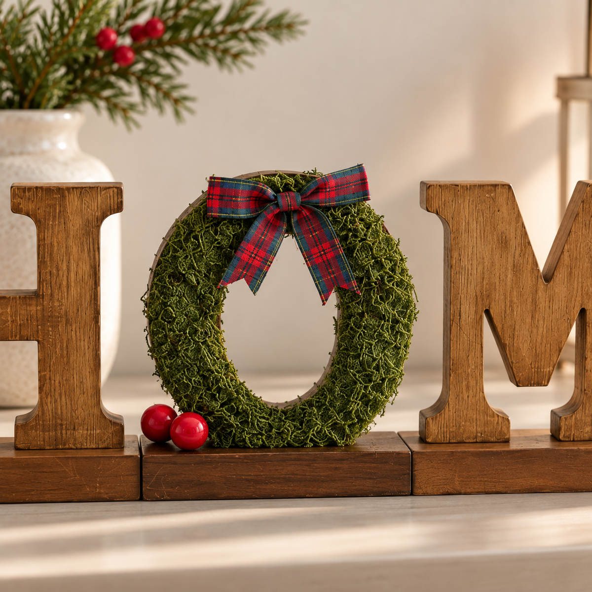 HOME Wooden Christmas Sign