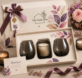 Plum & Smoke Glass Candle Gift Set