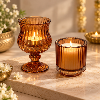Amber Glow Candle Duo