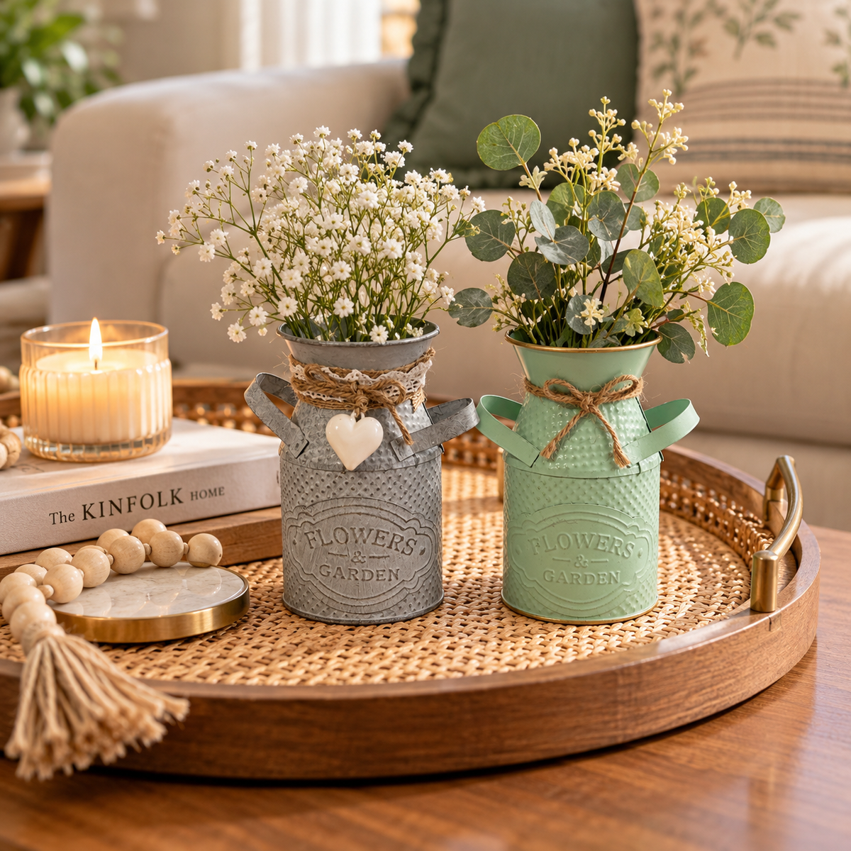 Vintage Charm Milk Can Vases – Set of 2