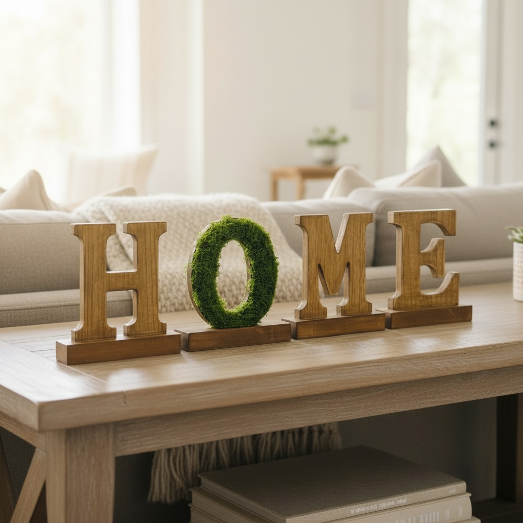 HOME stacked wooden sign