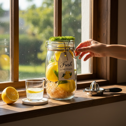 Lemon glass jar