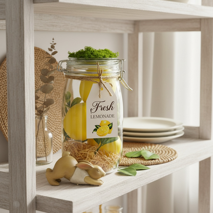 Lemon glass jar