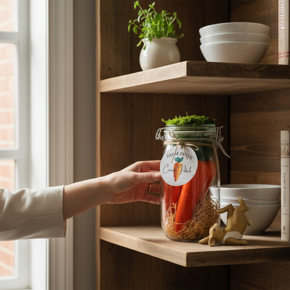 Carrot glass jar