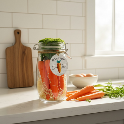 Carrot glass jar