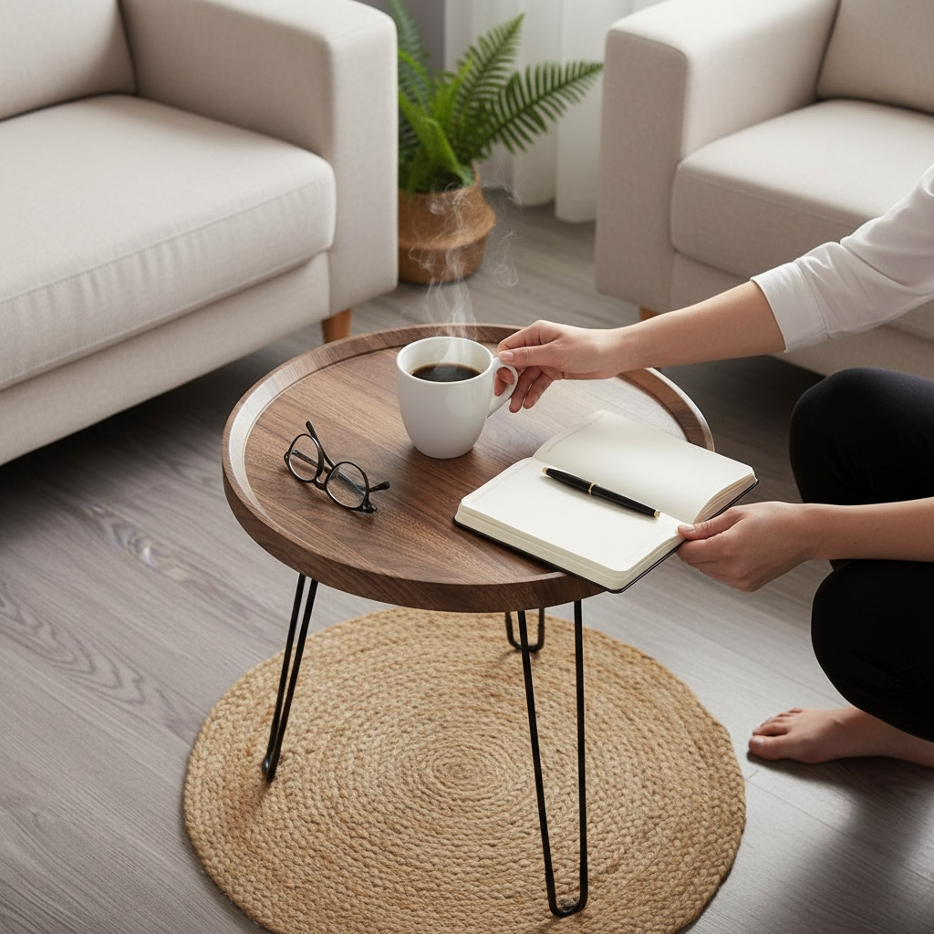 Flexi leg wooden table