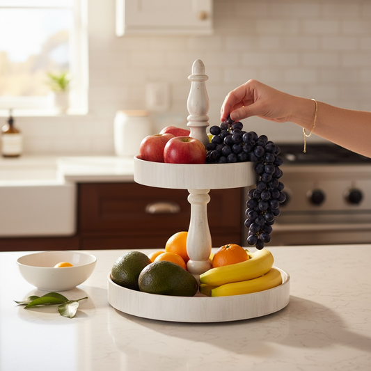 2 Tier White Tray