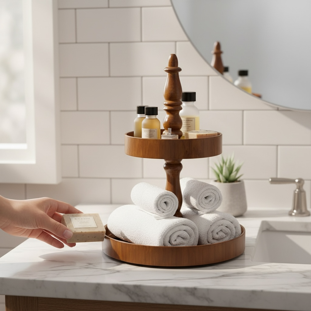 2 Tier BrownTray