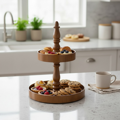 2 Tier BrownTray