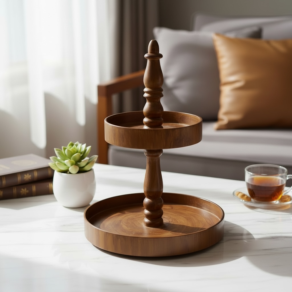 2 Tier BrownTray