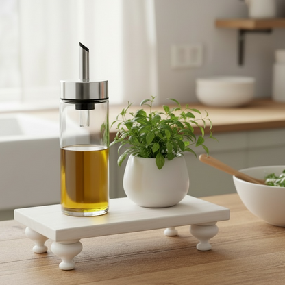 White rectangular riser