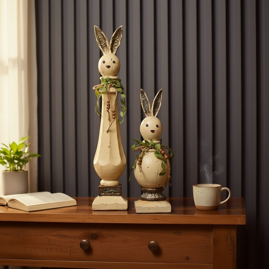 Farmhouse style wooden bunny