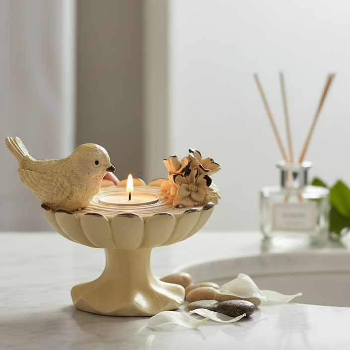 Bird bath Candle holder