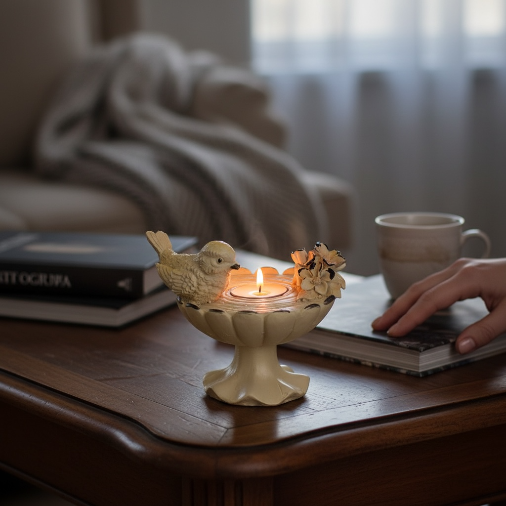 Bird bath Candle holder