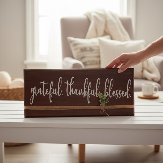 Grateful thankful blessed brown