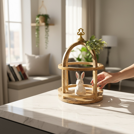 Rustic Brown open lantern