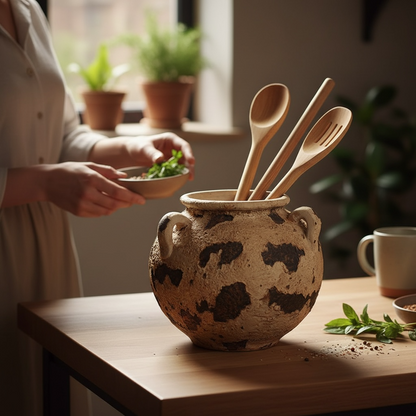 Brown boho vase
