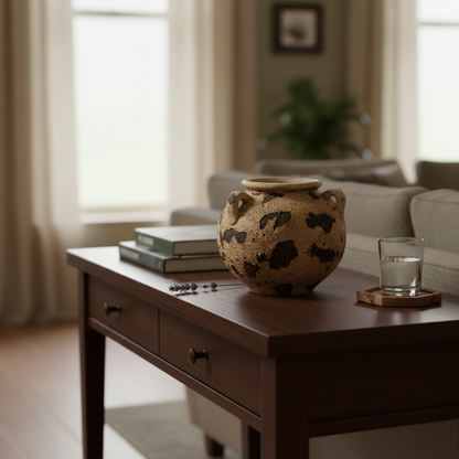 Brown boho vase