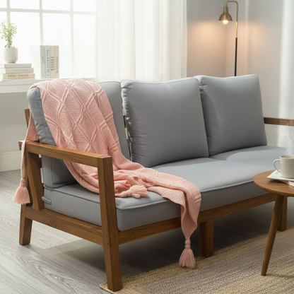 Pink knitted Throws