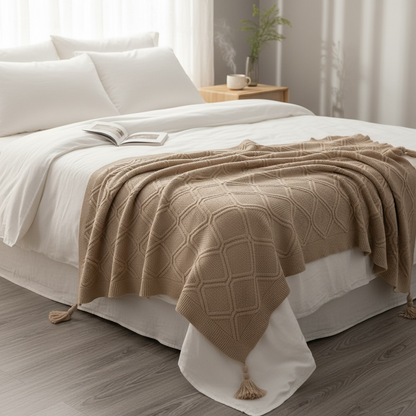 Brown  knitted Throws