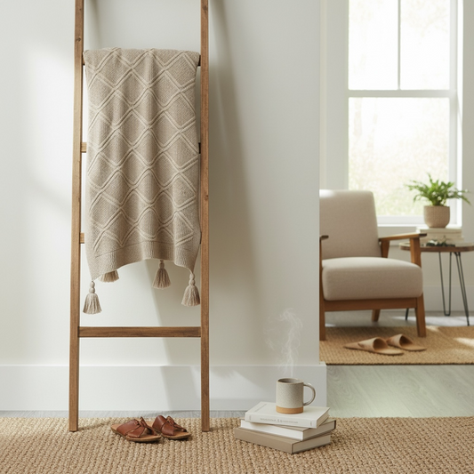 Brown  knitted Throws