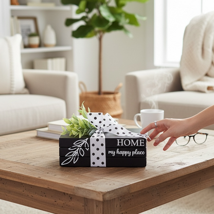 Home my happy place Black