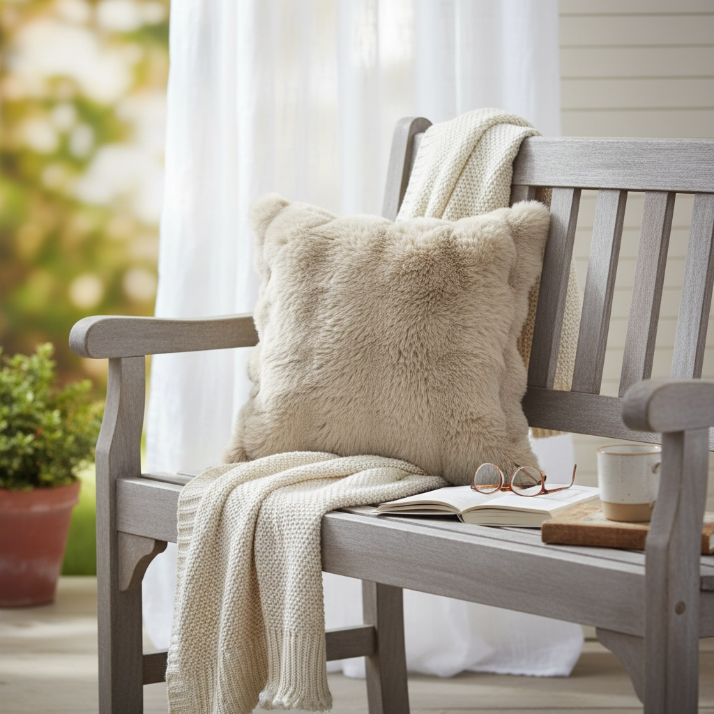 Brown Fur Cushion