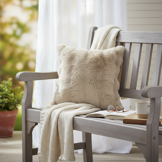 Brown Fur Cushion