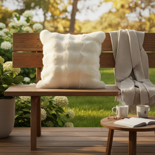 Beige Fur  Cushion