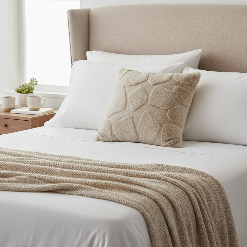 Brown self patch Cushion