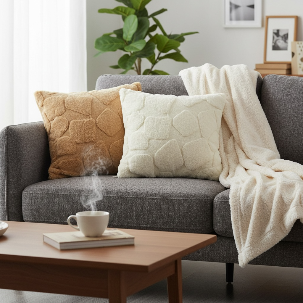 Dark Brown self patch Cushion