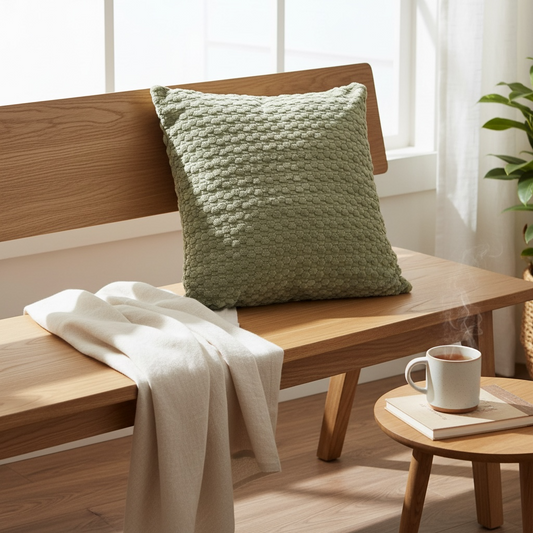 Green velour Cushion