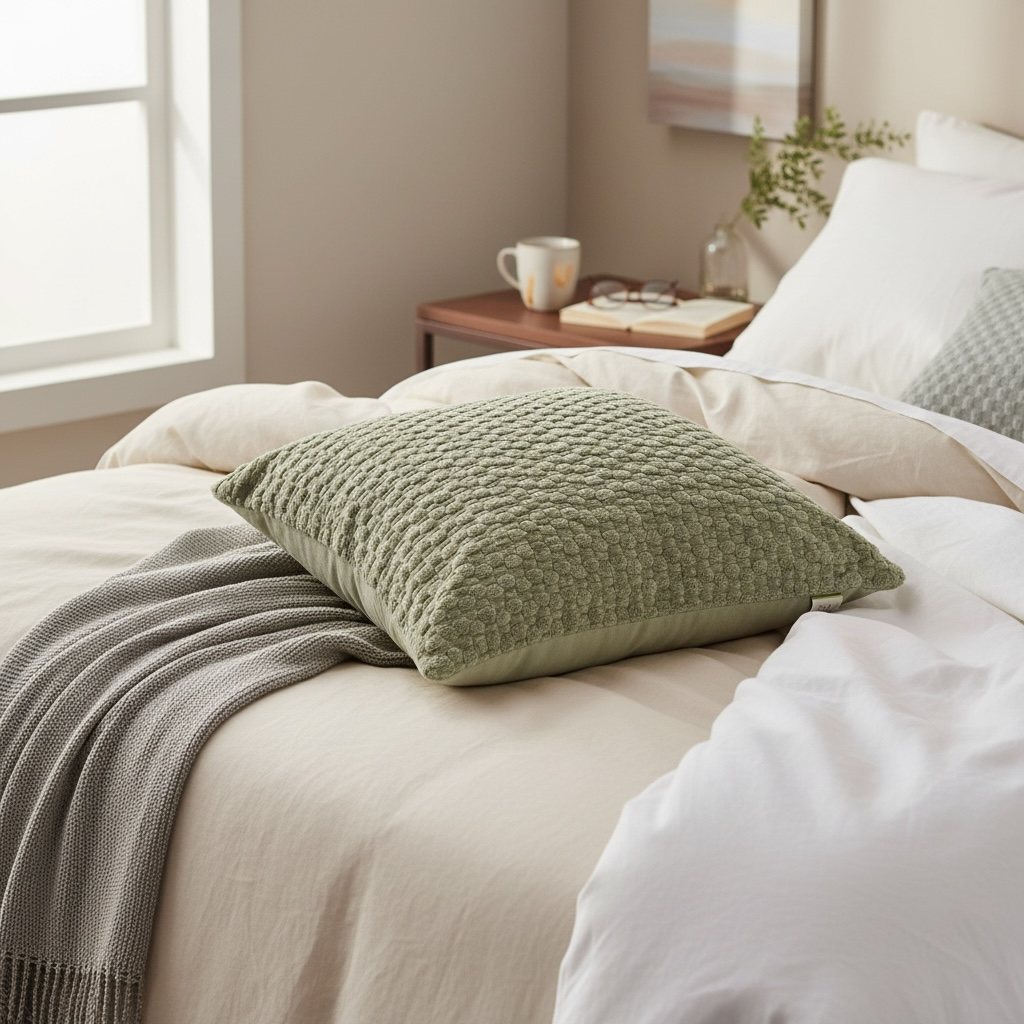 Green velour Cushion