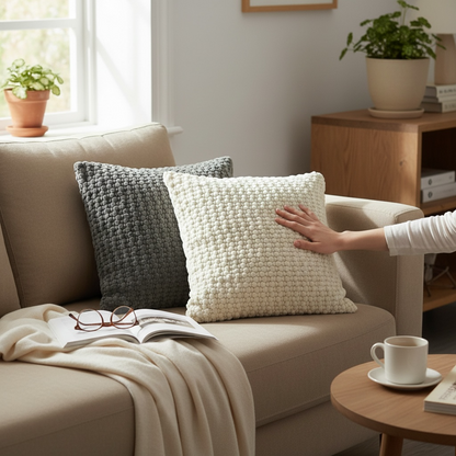 Grey  velour Cushion