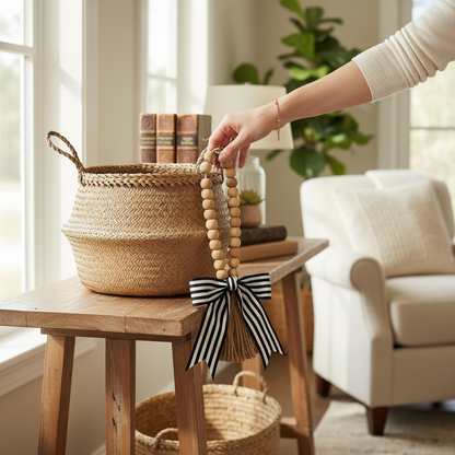 Striped bow beads