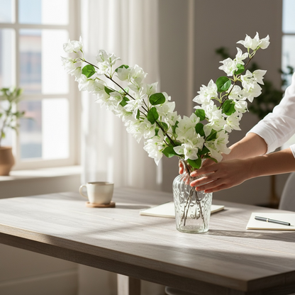 Bougainvillea stick (white) Set of 6