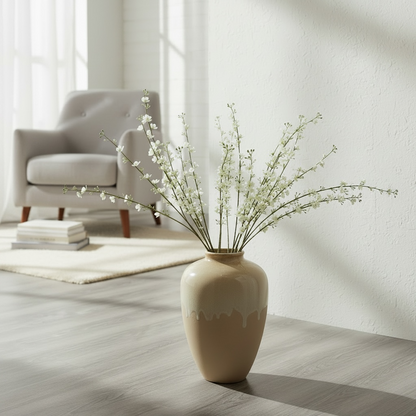 White Tall silk flowers (Set of 2)