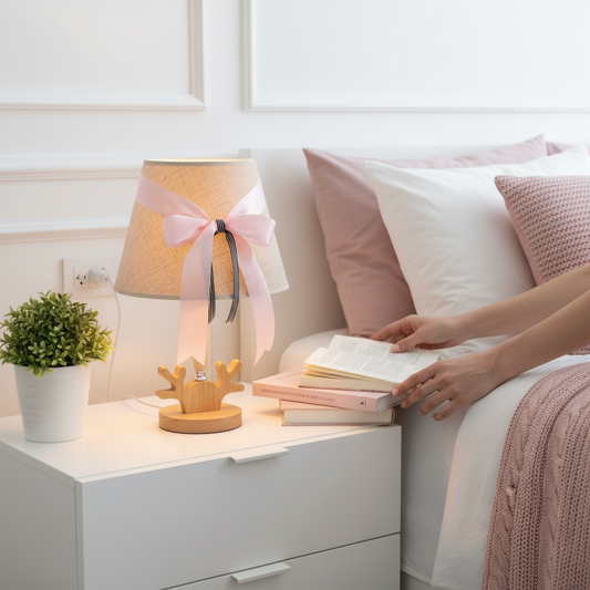 Pink Bow Lamp