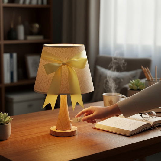 Yellow bow Lamp
