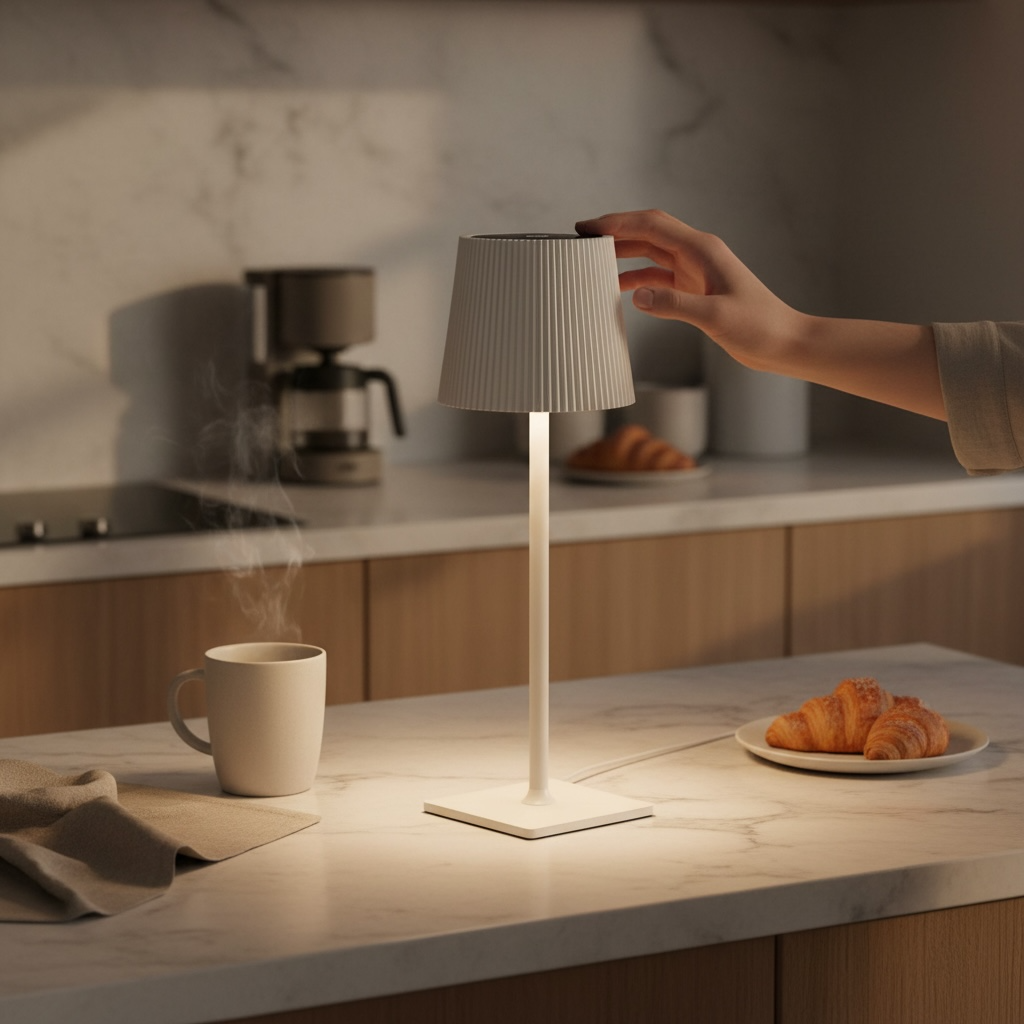 White Classy touch lamp