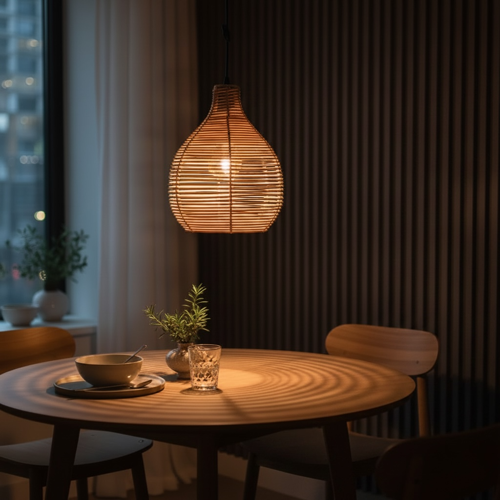 Teardrop Rattan Pendant Lamp