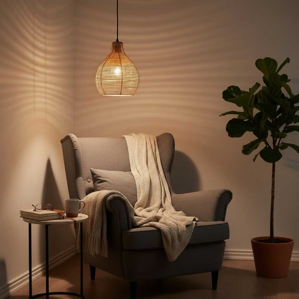 Teardrop Rattan Pendant Lamp