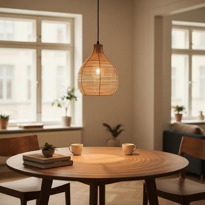 Teardrop Rattan Pendant Lamp