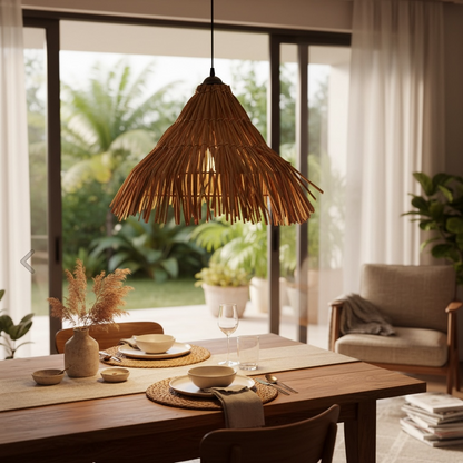 Woven Fringe Pendant Lamp