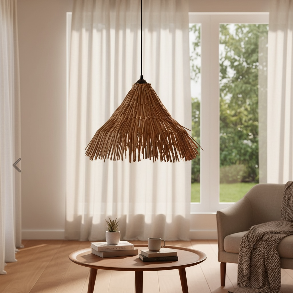 Woven Fringe Pendant Lamp