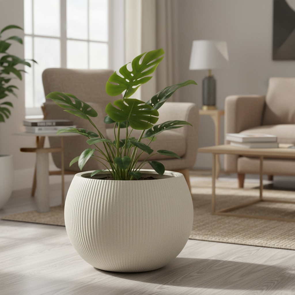 Ivory Orb Planter